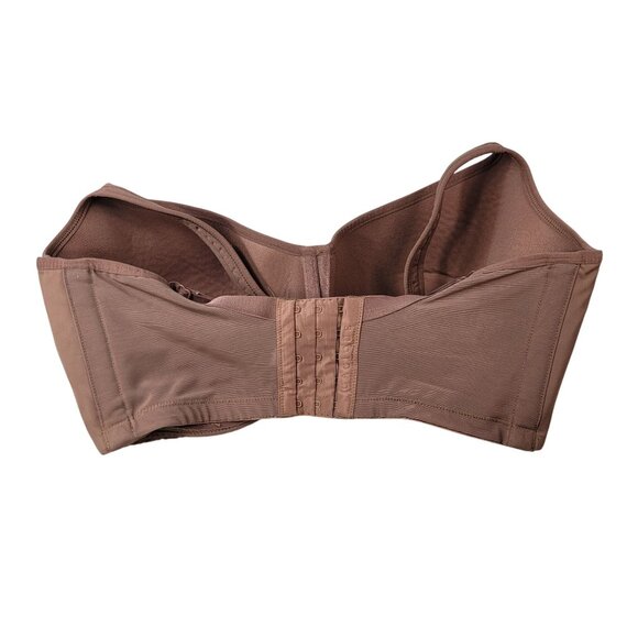 Cacique Full Coverage Bra Brown 40H Underwire Adj Seamless Square Lightly Lined - Picture 5 of 10